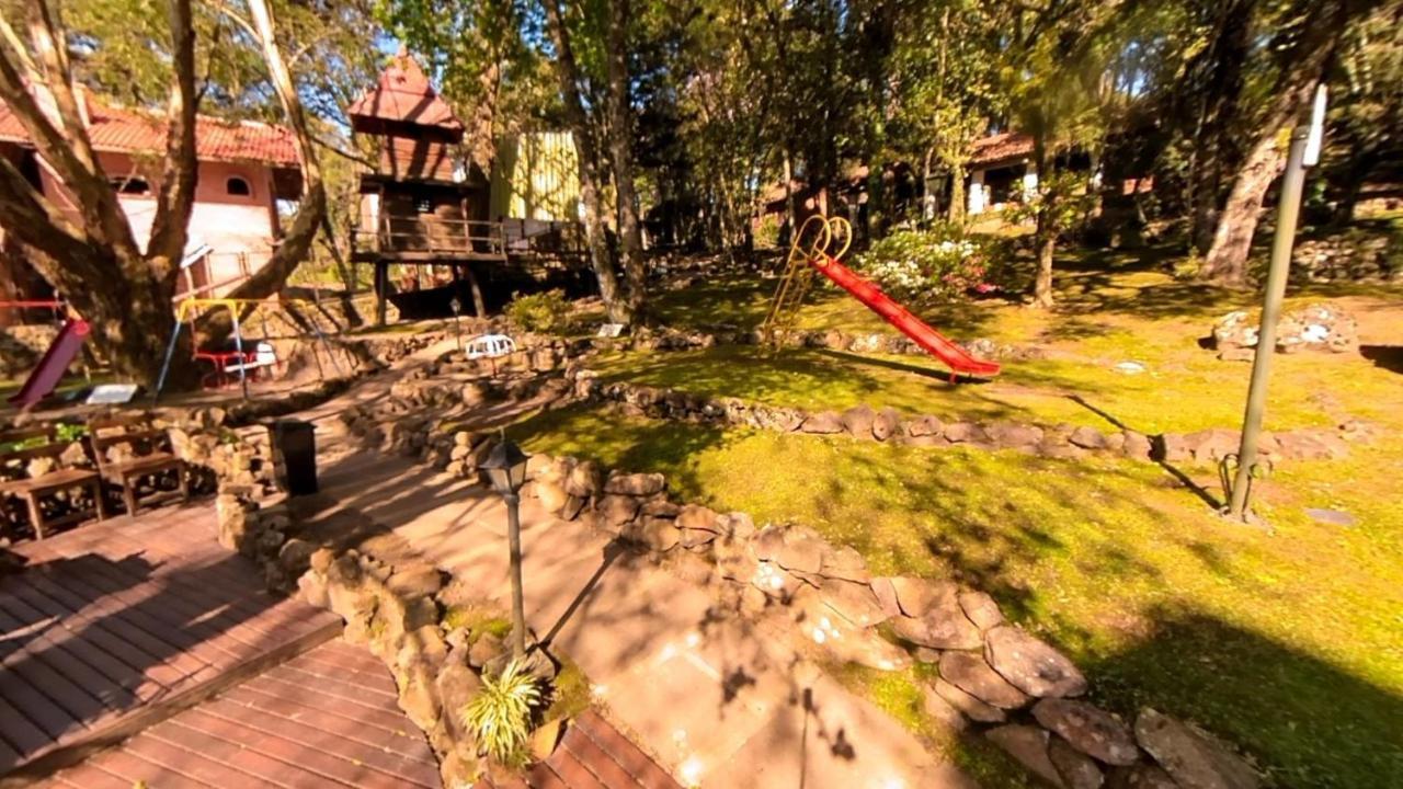 Apto No Centro De Gramado Com Piscina Termica Bagian luar foto
