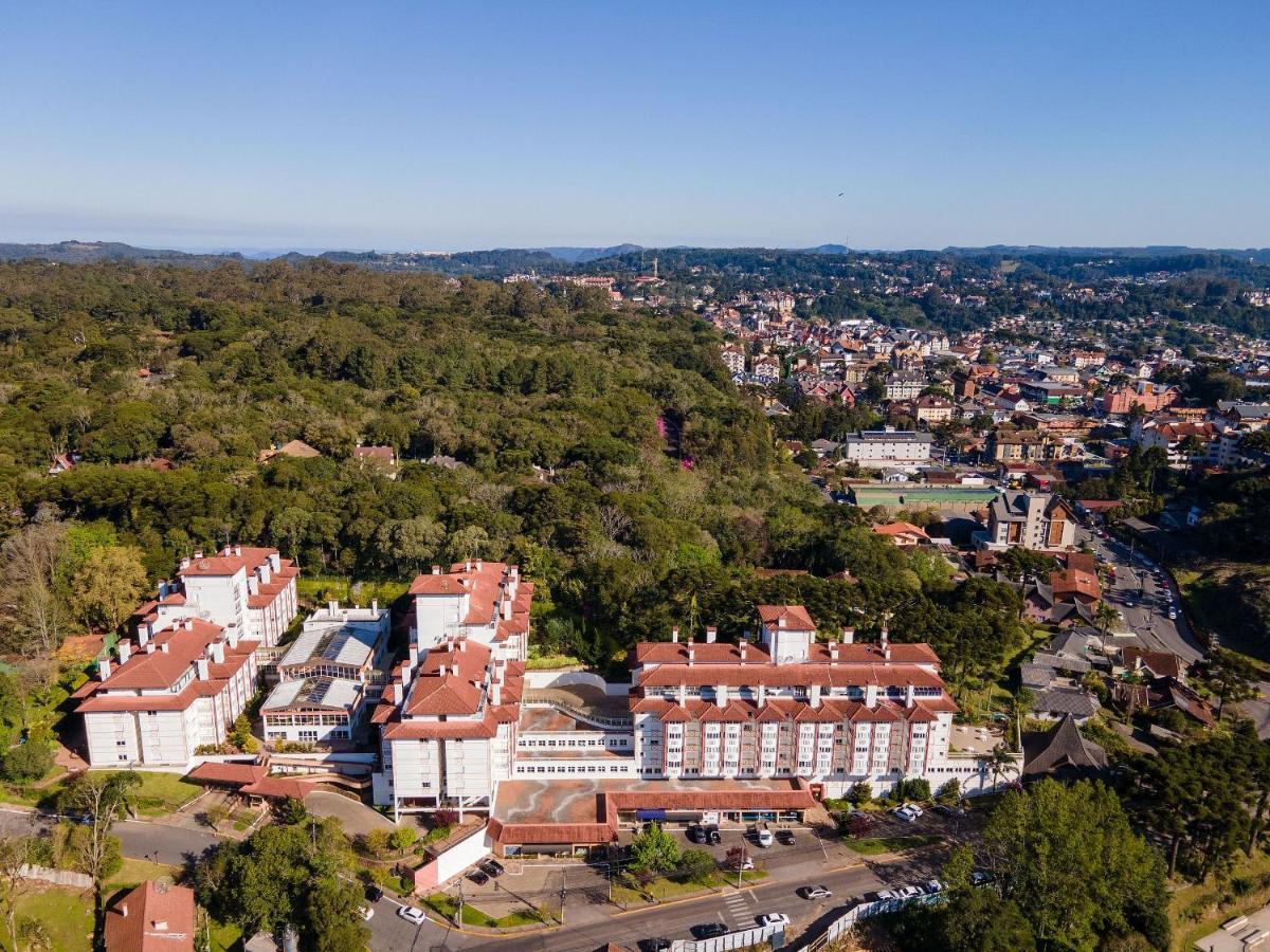 Apto No Centro De Gramado Com Piscina Termica Bagian luar foto
