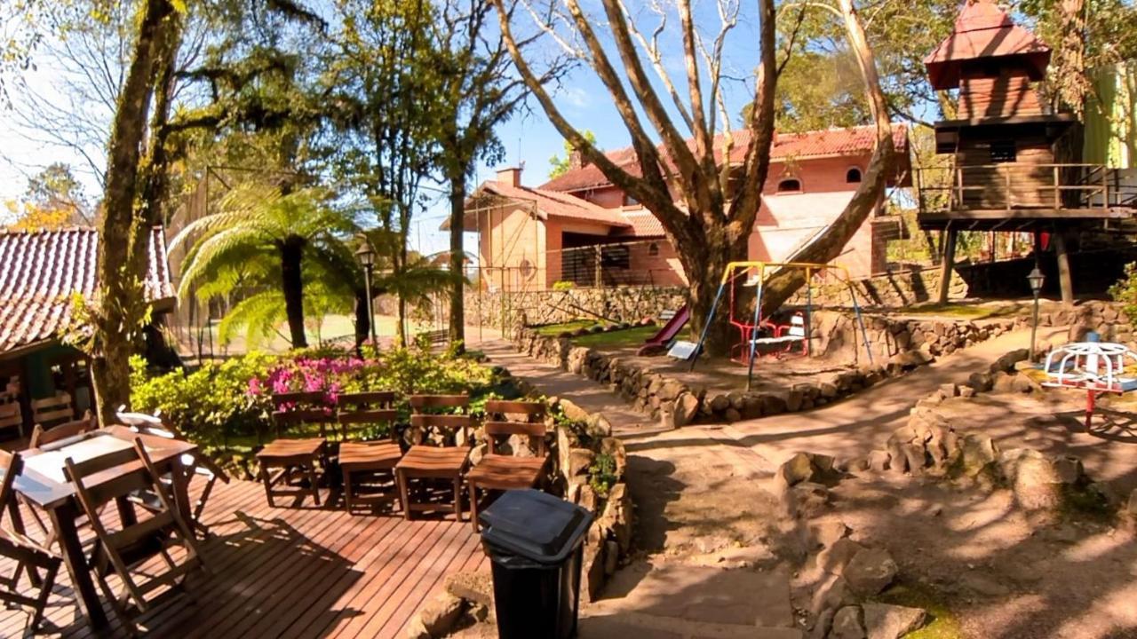 Apto No Centro De Gramado Com Piscina Termica Bagian luar foto