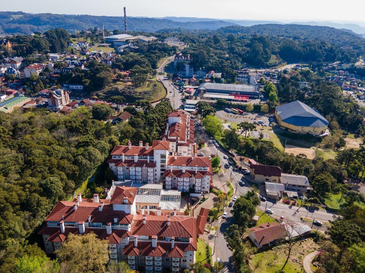 Apto No Centro De Gramado Com Piscina Termica Bagian luar foto